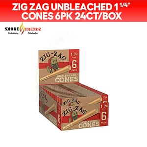 Zig Zag Unbleached 1 1/4" Cones 6pk 24ct/Box