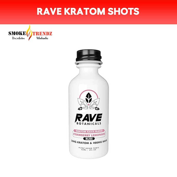 Rave Kratom Shots | Kava Blend 50mg/kratom 400mg/kava | 12CT
