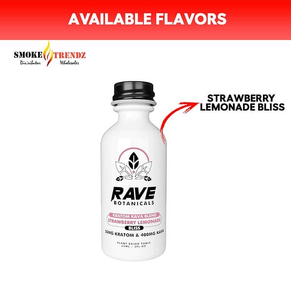 Rave Kratom Shots | Kava Blend 50mg/kratom 400mg/kava | 12CT