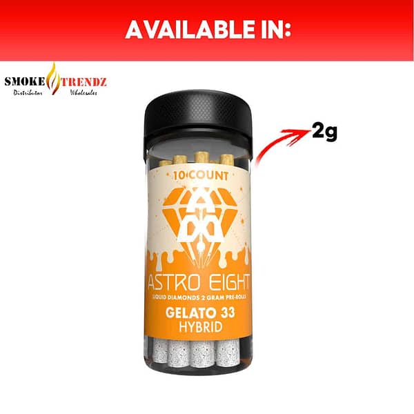 Astro 8 | THC-A Liquid Diamonds 2g Pre Rolls | 10CT