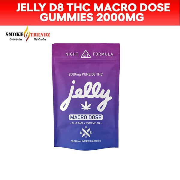 Jelly D8 THC Macro Dose Gummies 2000MG | 20CT