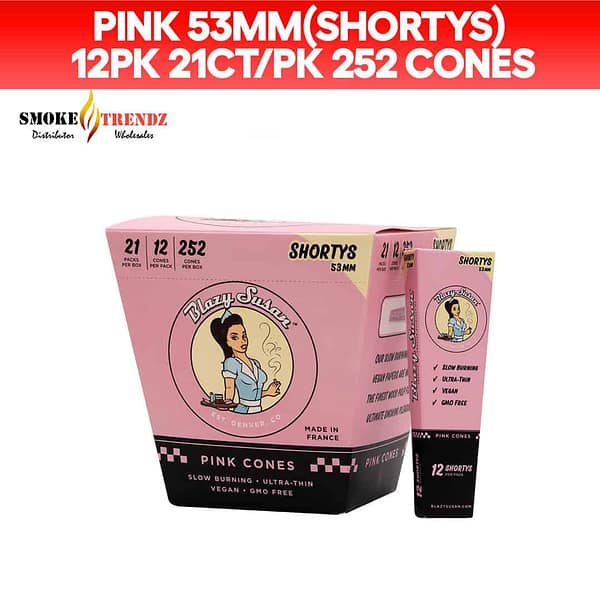 PINK 53mm (Shorty) 12PK 21CT/PK 252 Cones