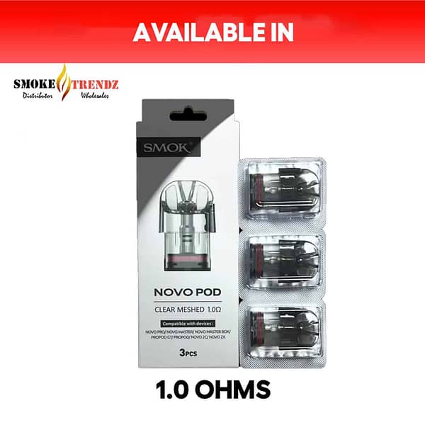 Empty Pod Novo Clear Meshed 3pc/pk