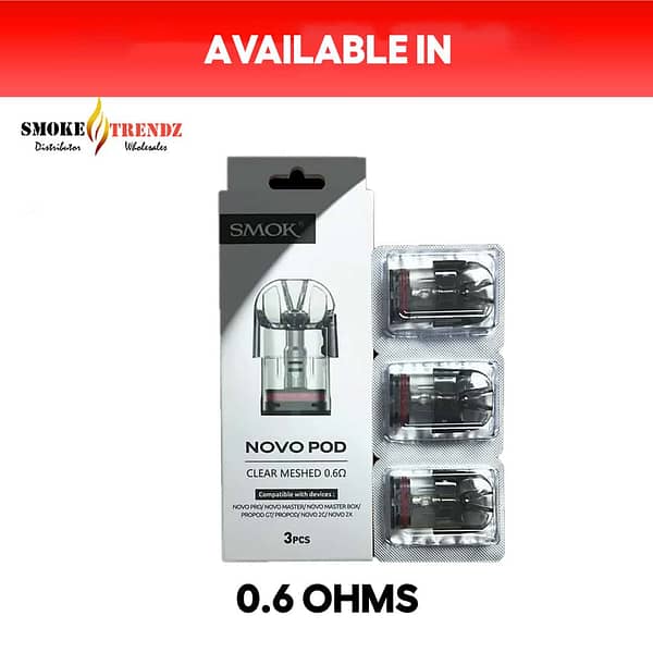 Empty Pod Novo Clear Meshed 3pc/pk
